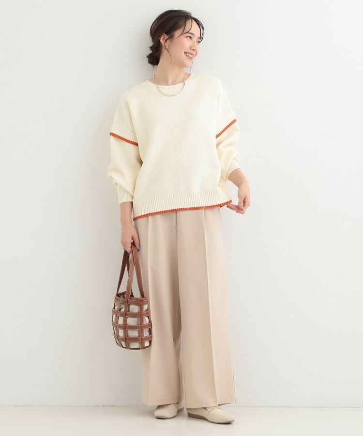 【前後2WAY】配色パイピングニット6