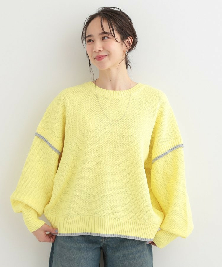 【前後2WAY】配色パイピングニット9