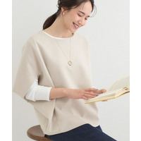 【2点セット】ポンチョ風スウェードトップス×ロンT