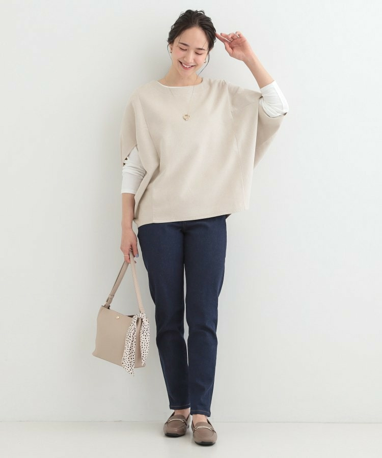 【2点セット】ポンチョ風スウェードトップス×ロンT8