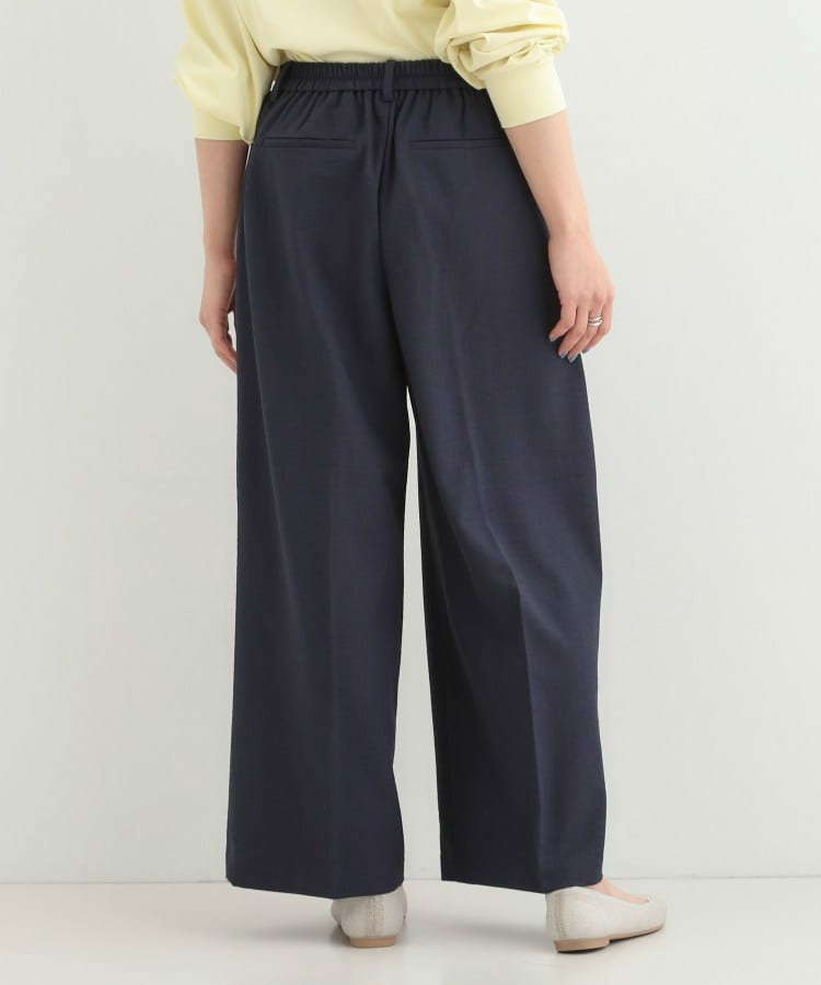 【洗濯機可/セットアップ可/SS-LL/UV】脚のラインをきれいに見せる ワイドパンツ11