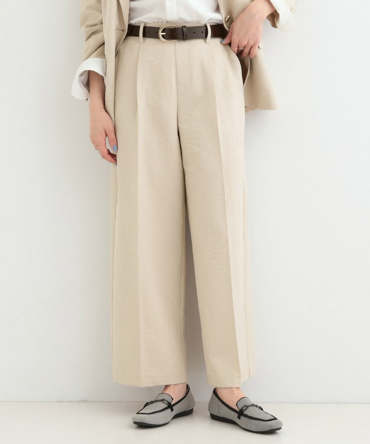 【洗濯機可/セットアップ可/SS-LL/UV】脚のラインをきれいに見せる ワイドパンツ6