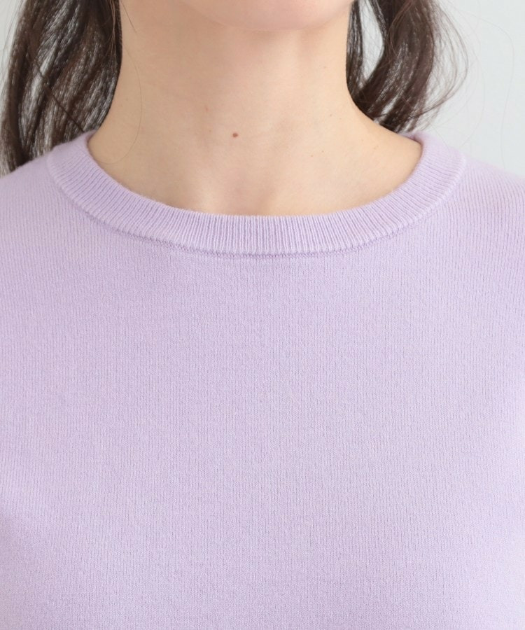 コンパクト見えが大人かわいい お袖編み柄ニット17