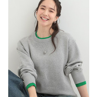 配色が上品 スウェットライクニット