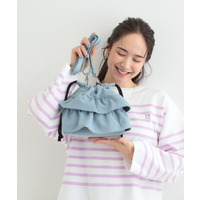 デニム巾着ショルダーバッグ