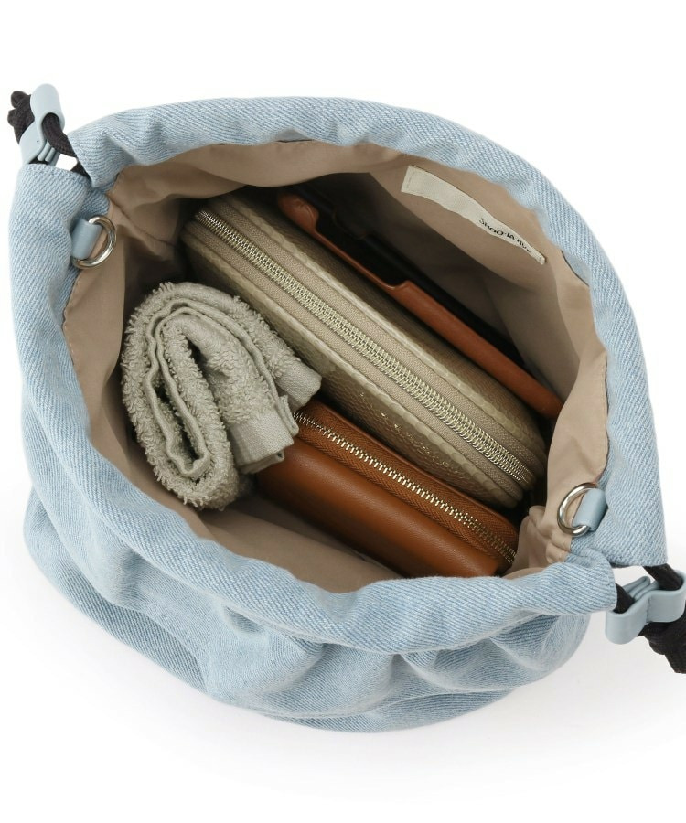 デニム巾着ショルダーバッグ13