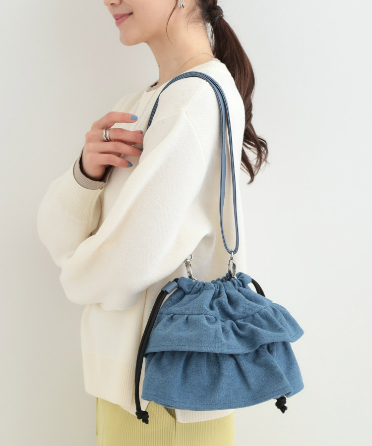 デニム巾着ショルダーバッグ2