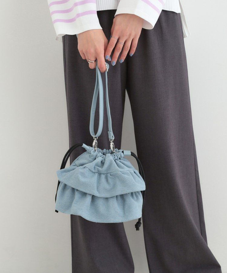 デニム巾着ショルダーバッグ4