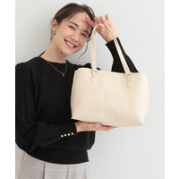 【2WAY】さりげないサイド配色がポイント きれいめトートバッグ