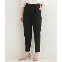 【洗濯機可/S-LL】ベルト風デザインがアクセント きれい見えテーパードパンツ