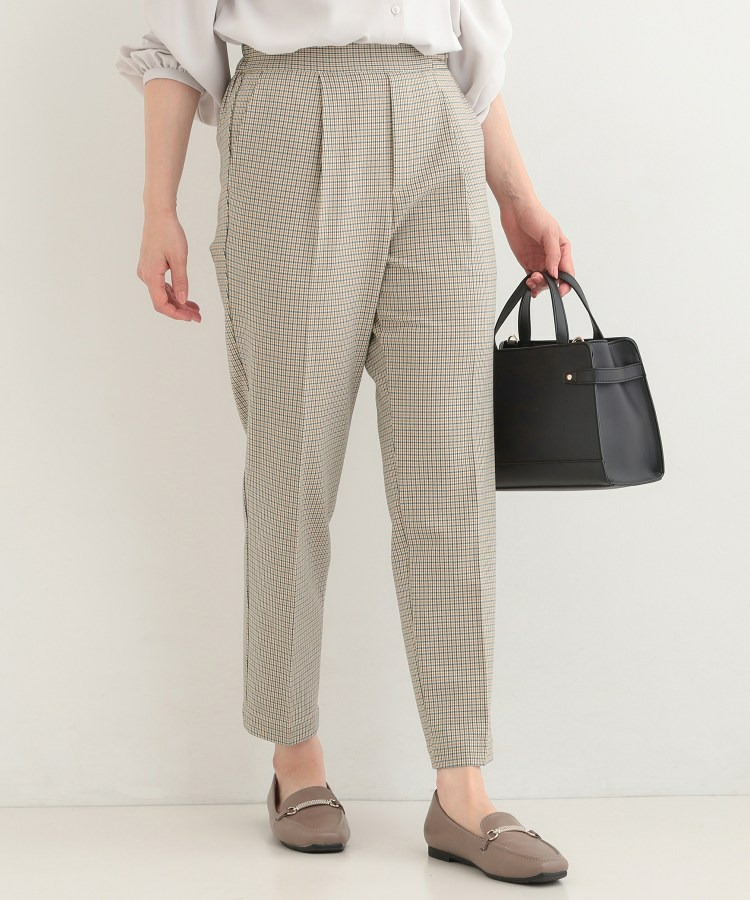 【洗濯機可/S-LL】ベルト風デザインがアクセント きれい見えテーパードパンツ1