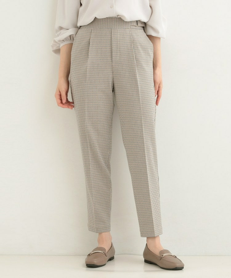 【洗濯機可/S-LL】ベルト風デザインがアクセント きれい見えテーパードパンツ14