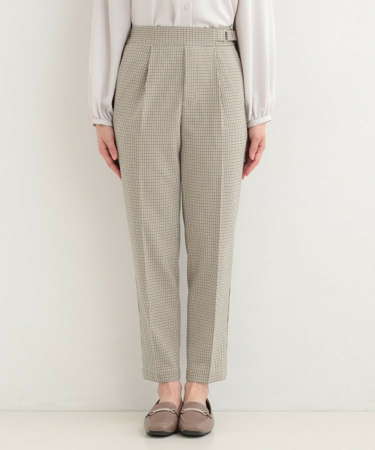 【洗濯機可/S-LL】ベルト風デザインがアクセント きれい見えテーパードパンツ18