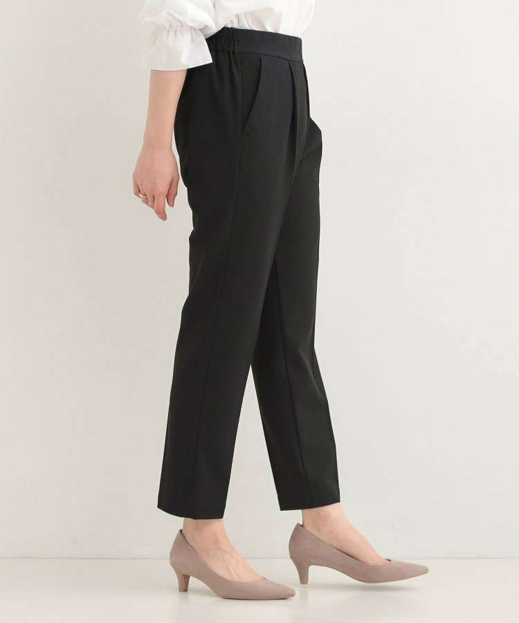 【洗濯機可/S-LL】ベルト風デザインがアクセント きれい見えテーパードパンツ3