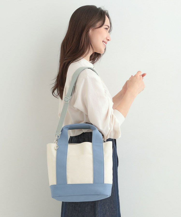 配色キャンバストートバッグ