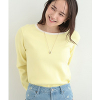 【洗濯機可/S-LL/アンサンブル可】配色クルーネックニット