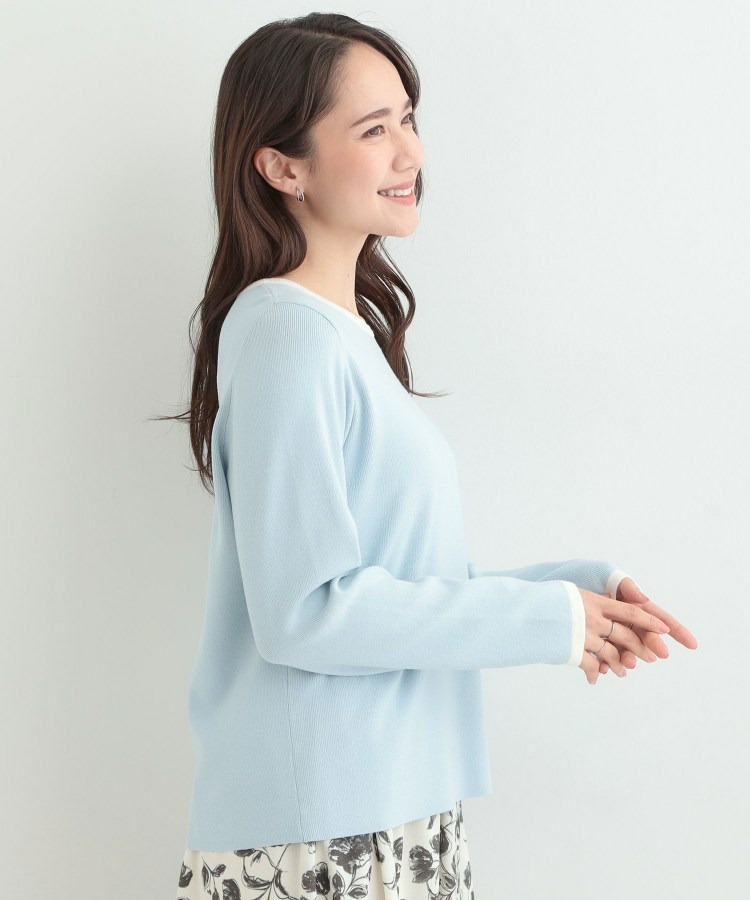 【洗濯機可/S-LL/アンサンブル可】配色クルーネックニット11