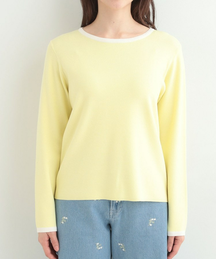 【洗濯機可/S-LL/アンサンブル可】配色クルーネックニット18