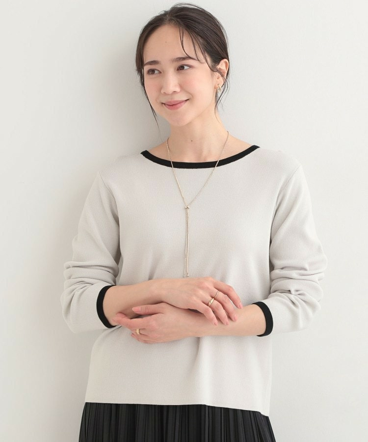 【洗濯機可/S-LL/アンサンブル可】配色クルーネックニット2