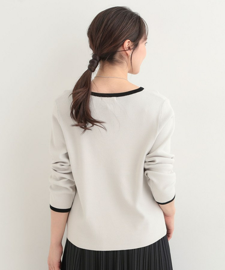 【洗濯機可/S-LL/アンサンブル可】配色クルーネックニット3