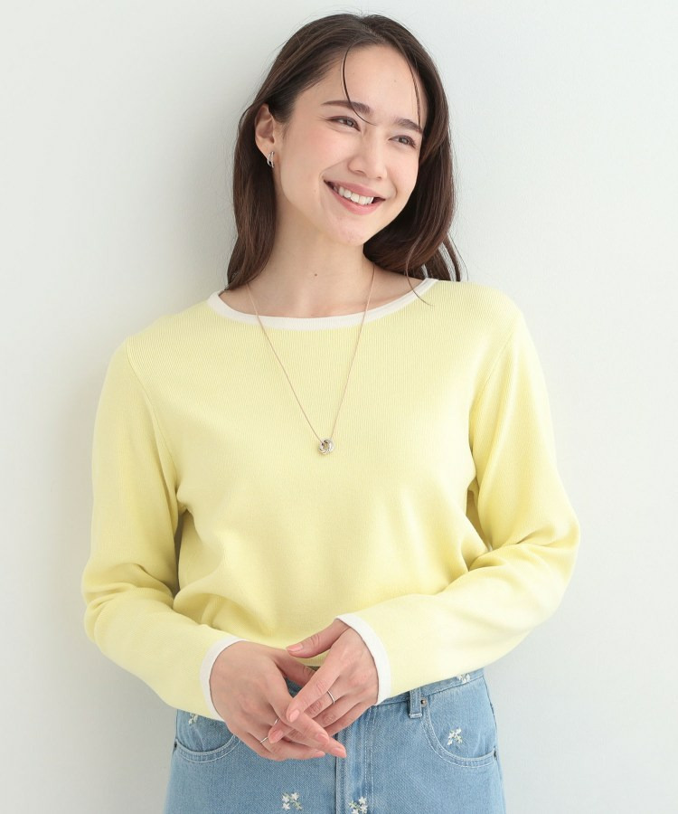 【洗濯機可/S-LL/アンサンブル可】配色クルーネックニット6