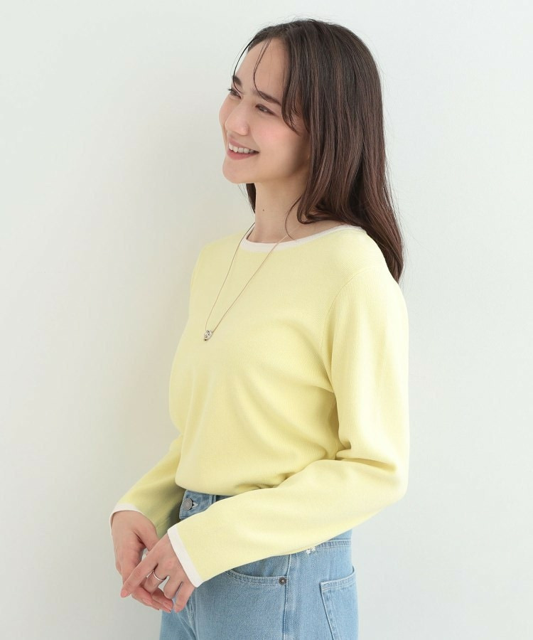 【洗濯機可/S-LL/アンサンブル可】配色クルーネックニット7