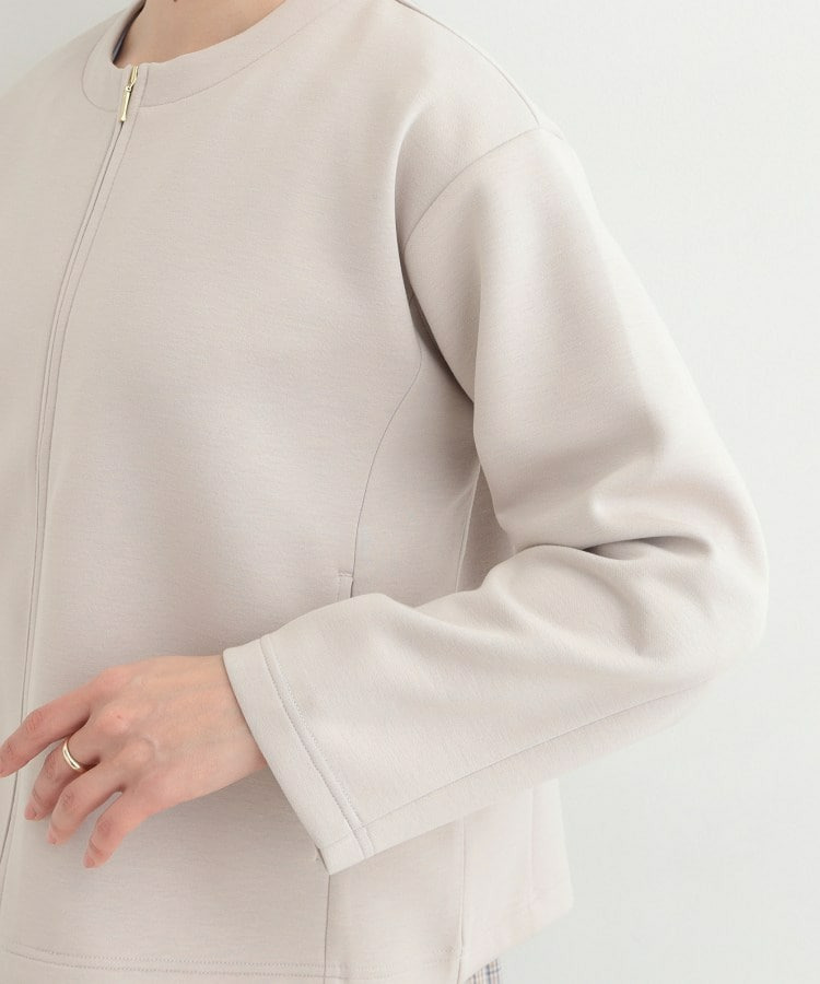 【セットアップ可能/S-LL/なめらかタッチ】ノーカラージップブルゾン18