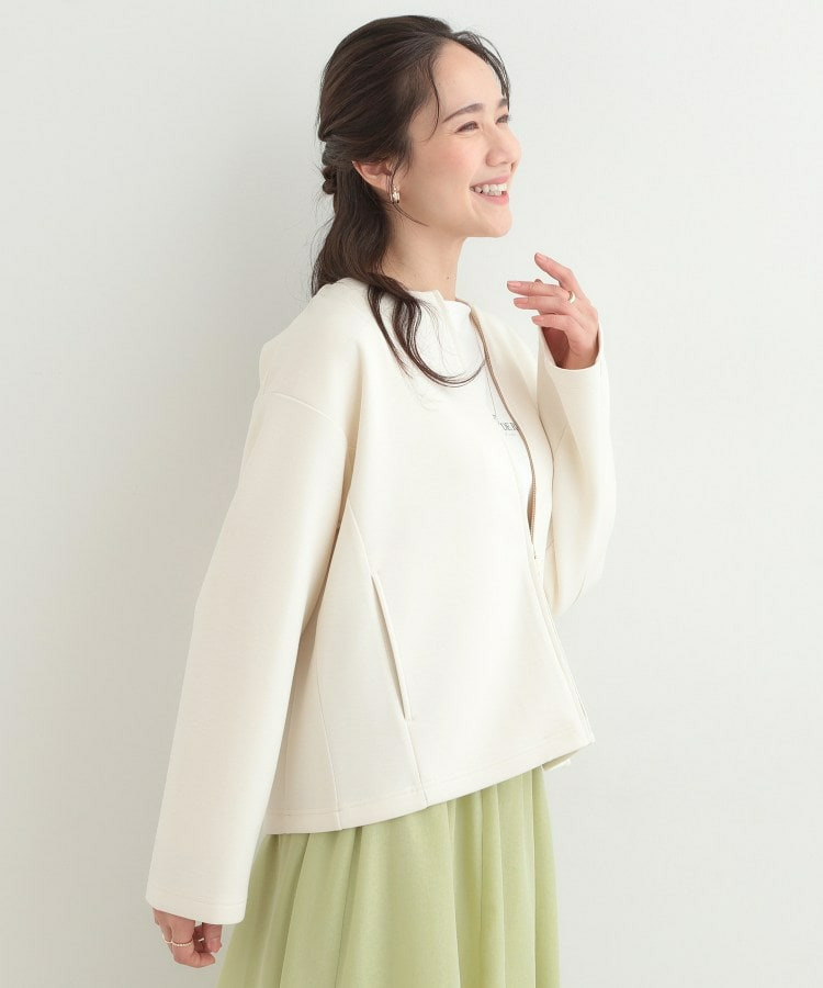 【セットアップ可能/S-LL/なめらかタッチ】ノーカラージップブルゾン3