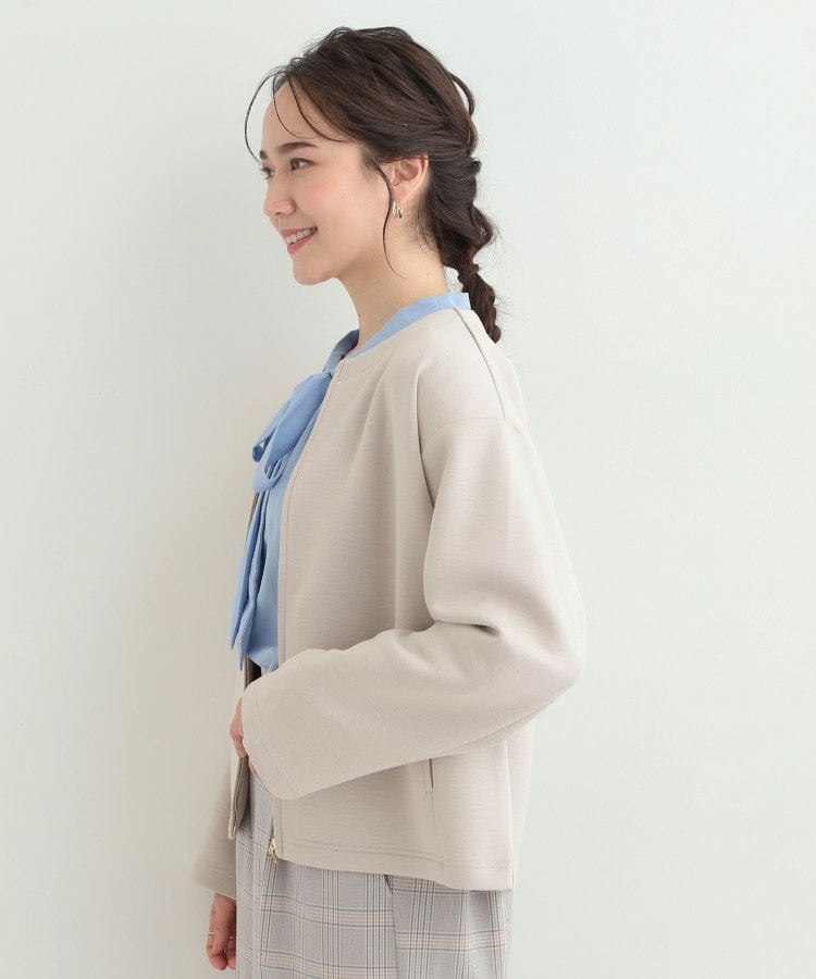 【セットアップ可能/S-LL/なめらかタッチ】ノーカラージップブルゾン7