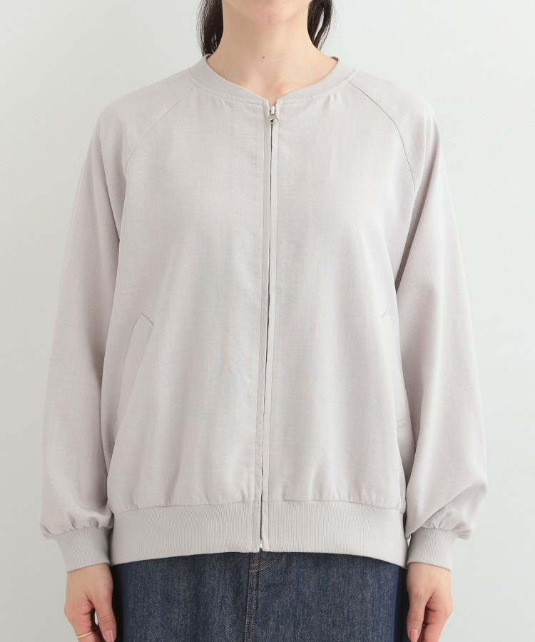 麻調リブブルゾン14