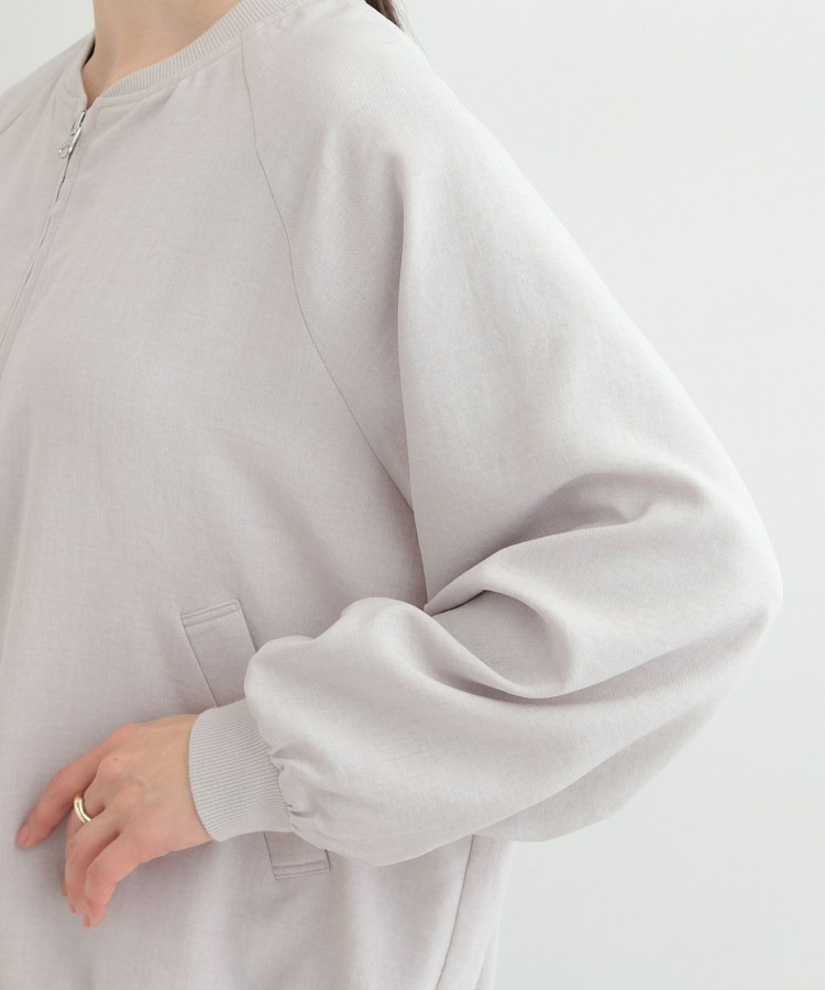 麻調リブブルゾン18