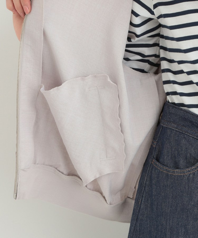 麻調リブブルゾン21