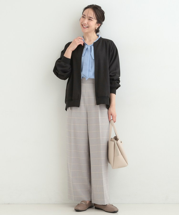 麻調リブブルゾン8