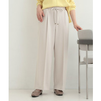 【S-LL/着丈選べる/洗濯後しわになりにくい】スマートに見えるイージーワイドパンツ