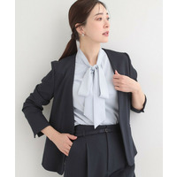 【洗濯機可/UV/SS-3L】すっきり好印象 ノーカラージャケット