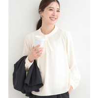 【洗濯機可/吸水速乾】多機能 ボウタイ風デザインブラウス