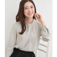 【洗濯機可/吸水速乾】多機能 ボウタイ風デザインブラウス