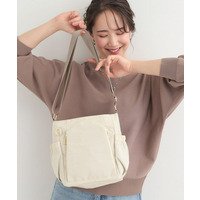 【撥水】縦ファスナー8ポケットショルダーバッグ