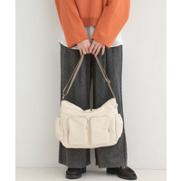 【撥水】ダブルポケットショルダーバッグ