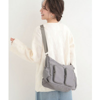 【撥水】ダブルポケットショルダーバッグ