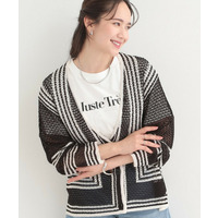 大人カジュアルなコーデに 配色クロシェ編み風カーディガン