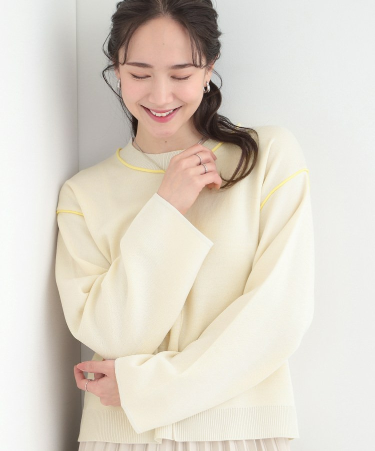 ダブルフェイス配色ニット1