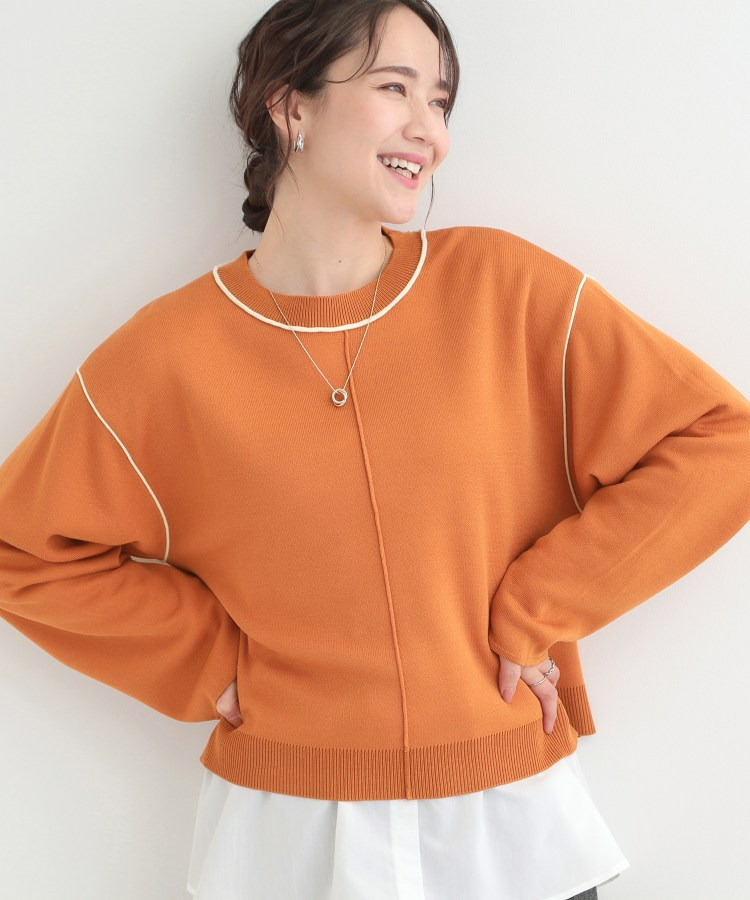 ダブルフェイス配色ニット1