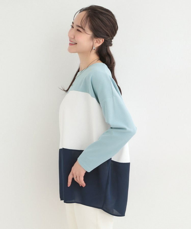 3段切り替え配色トップス15