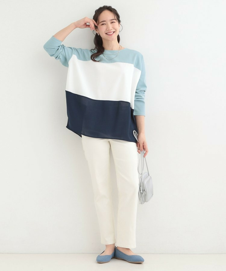 3段切り替え配色トップス16