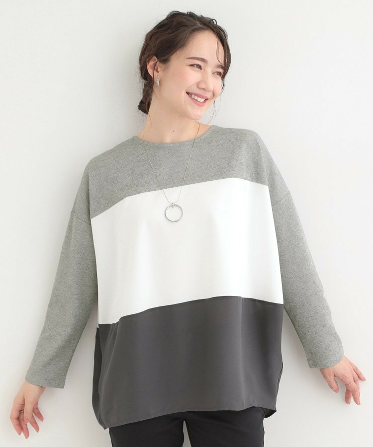 3段切り替え配色トップス2