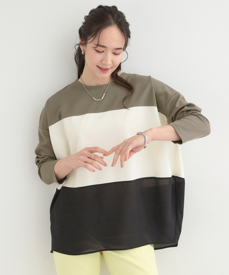 3段切り替え配色トップス6