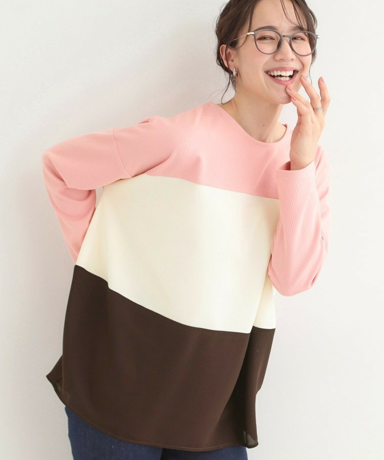 3段切り替え配色トップス1