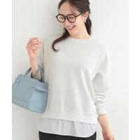 1枚でサマ見え ラメニットソーレイヤード風トップス