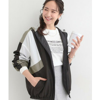 【S-LL】大人スポーティ　配色フードブルゾン